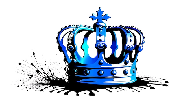 a drawing of a crown with the word  crown  on it