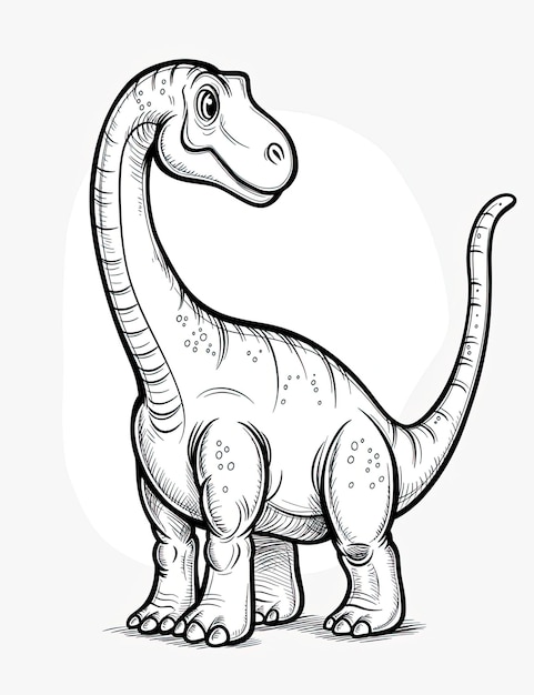 a drawing of a dinosaur with a black and white background