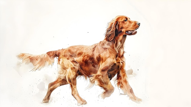 Photo a drawing of a dog that has a brown coat on it