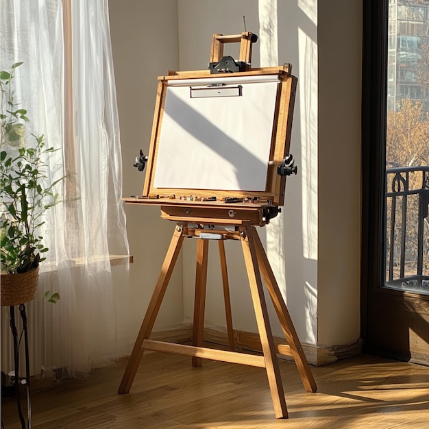 Photo drawing easel with adjustable height and angle settings