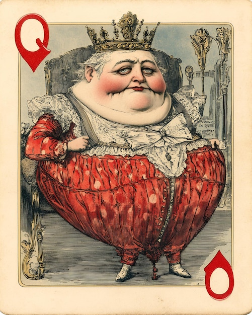 Photo a drawing of a fat man with a crown on his head