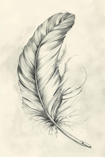 a drawing of a feather that has the word feather on it