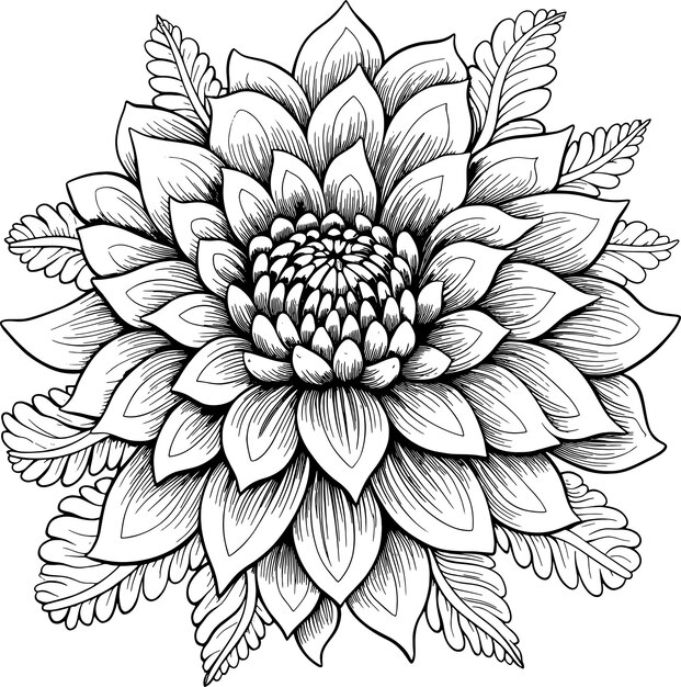 a drawing of a flower that has the word quot flower quot on it