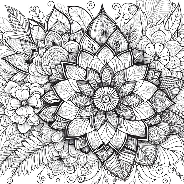 Photo a drawing of a flower that has the word quot flower quot on it