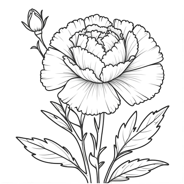 Photo a drawing of a flower that has the word quot flowers quot on it