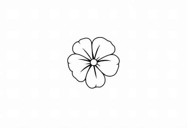 Photo a drawing of a flower with a flower drawn on it