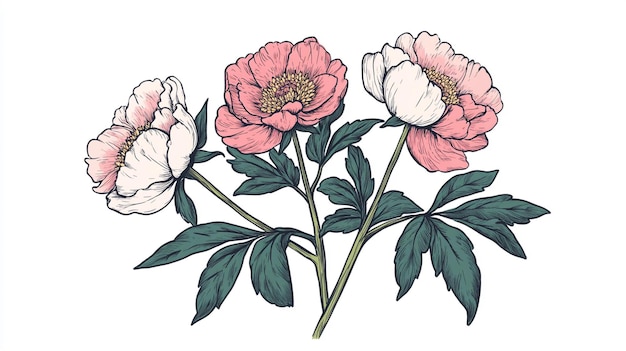 a drawing of flowers by person