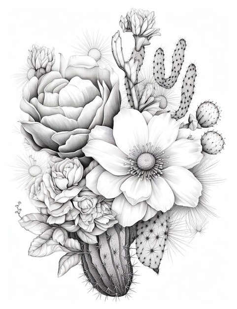 Photo a drawing of flowers that says quot flowers quot