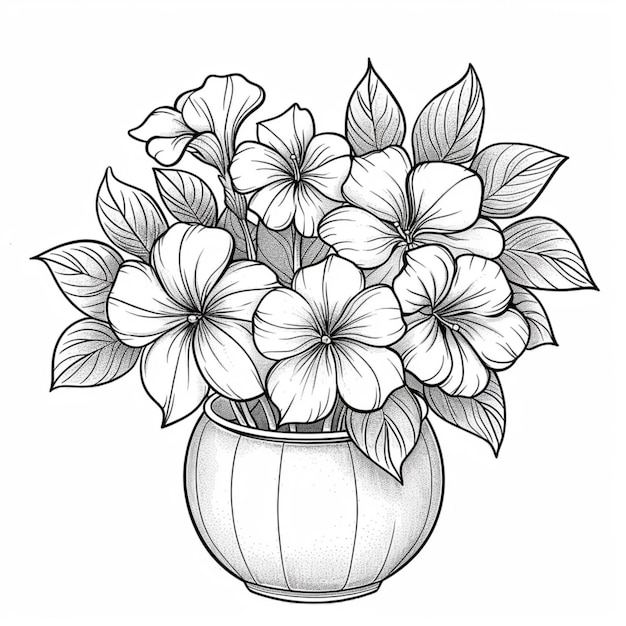 a drawing of flowers in a vase that says  flowers