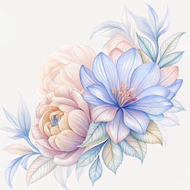 a drawing of flowers with the name  peonies  on it