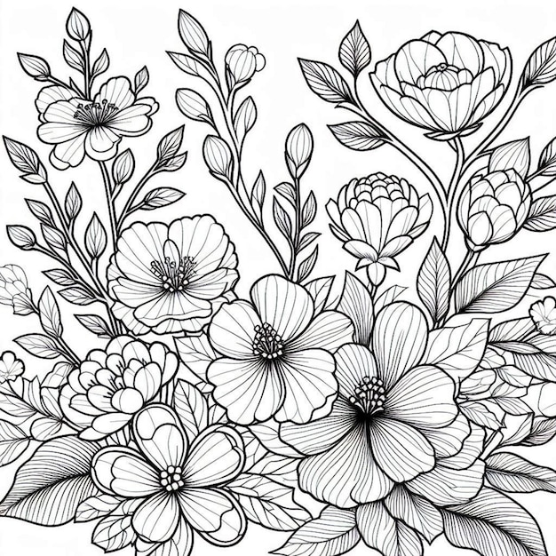 a drawing of flowers with the words flowers on it