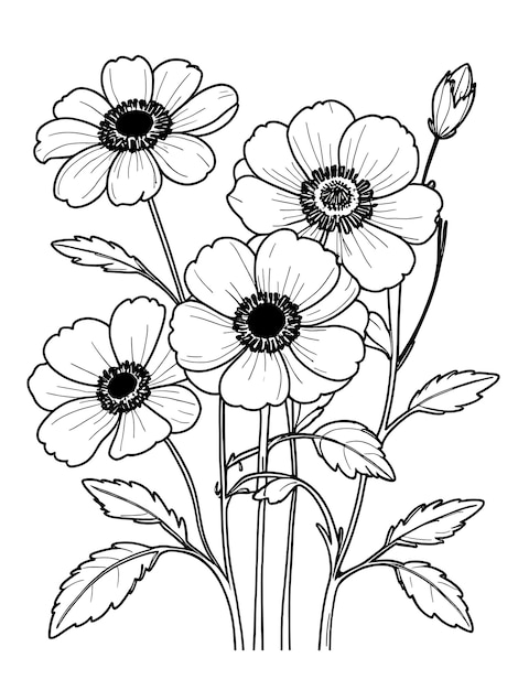 a drawing of flowers with the words flowers on it