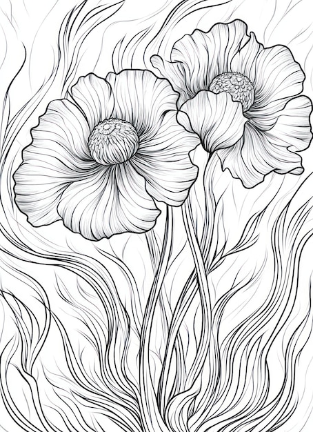 a drawing of flowers with the words  flowers  on it