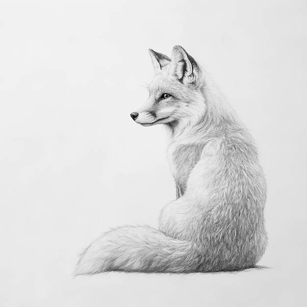 Photo a drawing of a fox that has a fox on it