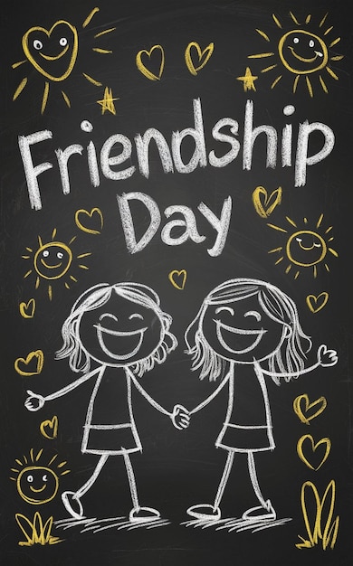 Photo a drawing of a friendship day day day day day day day day