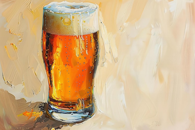 a drawing of a glass of beer with the word  b  on it