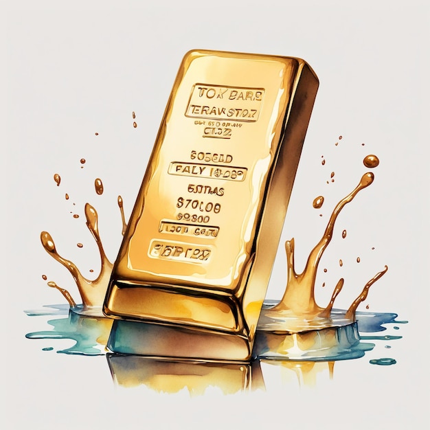 a drawing of a gold bar with the words life on it