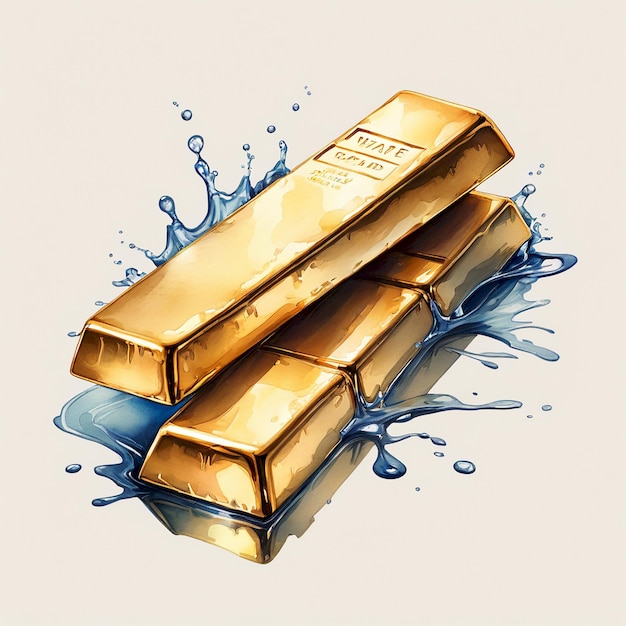 a drawing of gold bars with the word quot bar quot on it