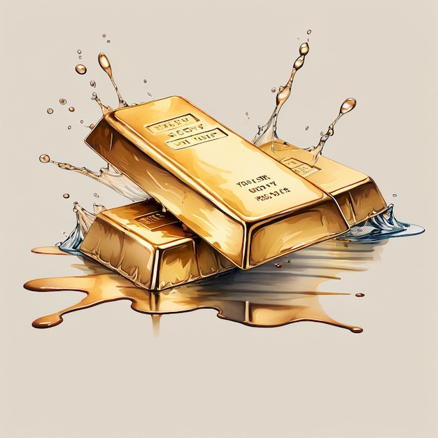 a drawing of a gold box with the words quot goldfish quot on it