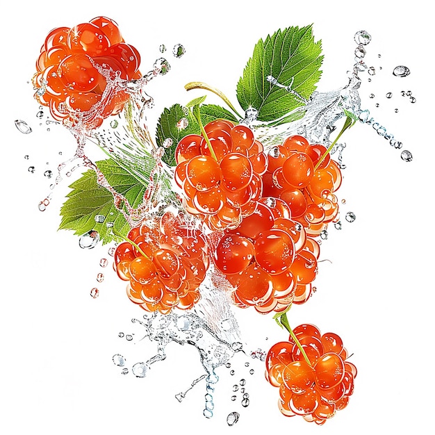 a drawing of grapes with water drops on it