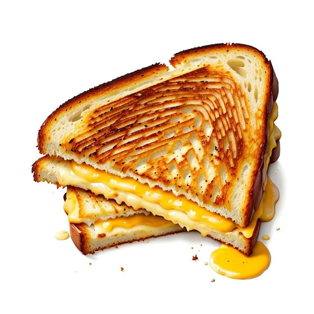 a drawing of a grilled cheese sandwich with mustard