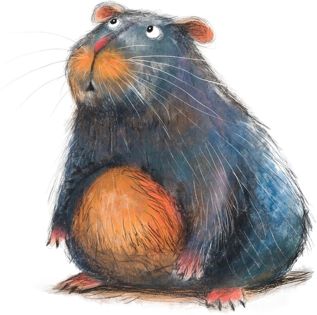 A drawing of a guinea pig