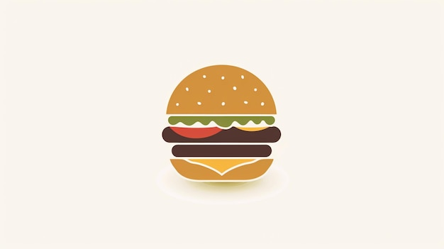 Photo a drawing of a hamburger with the words burger on it