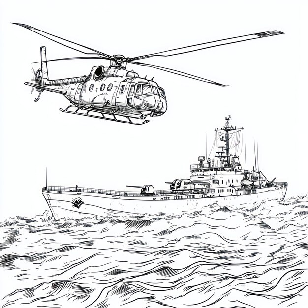 Photo a drawing of a helicopter with the word  u s  on the front