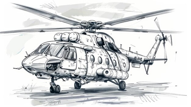 Photo a drawing of a helicopter with the words quot the word quot on it