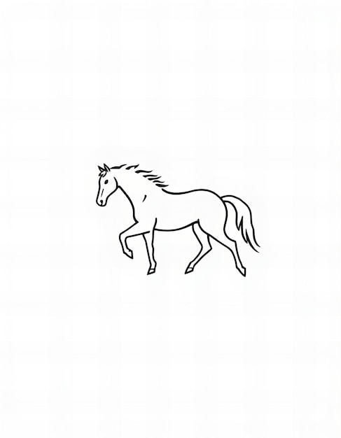 Photo a drawing of a horse that has a horse on it