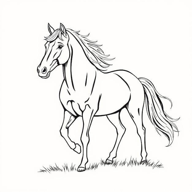 Photo a drawing of a horse that has a horse on it