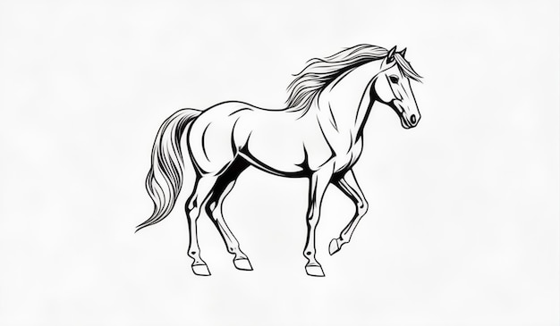 Photo a drawing of a horse that has a horse on it