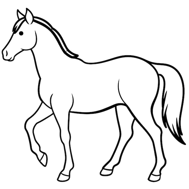 a drawing of a horse that has a horse on it