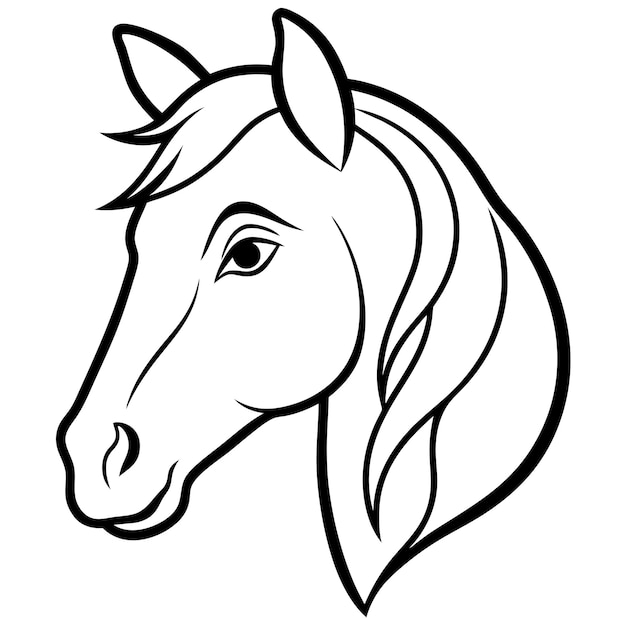 a drawing of a horse with a horse head on it