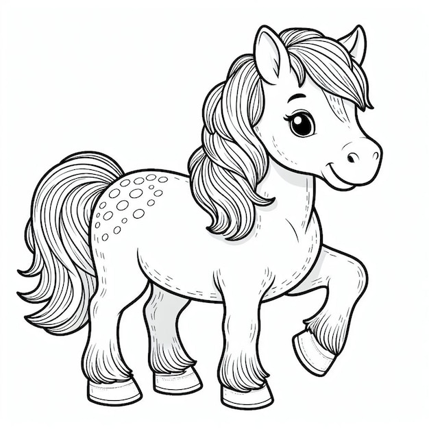 a drawing of a horse with a horse on it