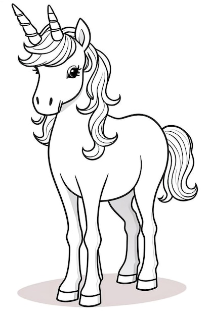 Photo a drawing of a horse with a tail that says quot a horse quot