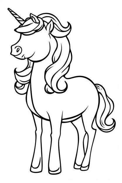 Photo a drawing of a horse with a tail that says quot a horse quot