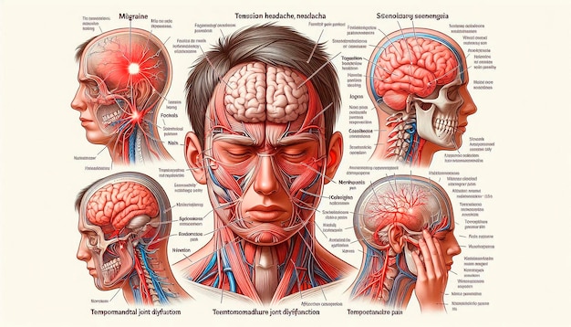 Photo a drawing of a human brain with the brain labeled