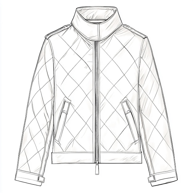 Photo a drawing of a jacket that says quot jacket quot