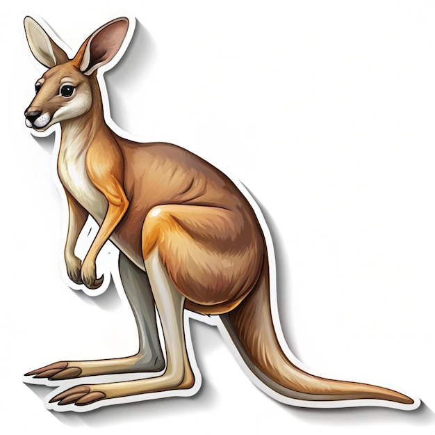 a drawing of a kangaroo that has a picture of a kangaroo on it