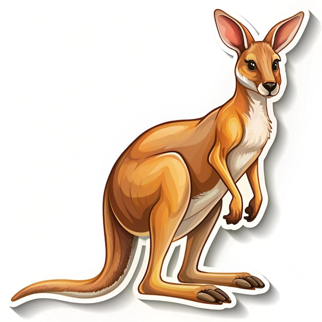 a drawing of a kangaroo with a picture of a kangaroo on it