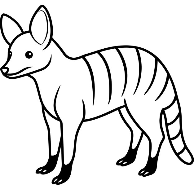 Photo a drawing of a kangaroo with stripes on its back and the word zebra