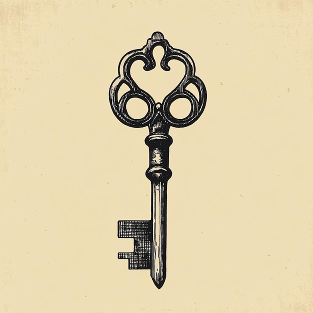 Photo a drawing of a key that says quot the key quot