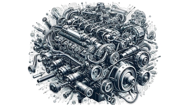 a drawing of a large engine made by the company of the company