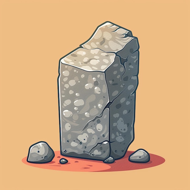 Photo a drawing of a large stone with white spots on it