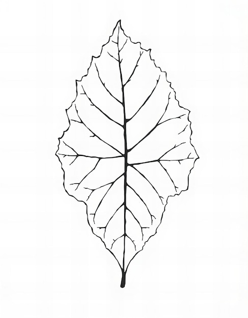 Photo a drawing of a leaf that has a drawing of a leaf that says  leaf