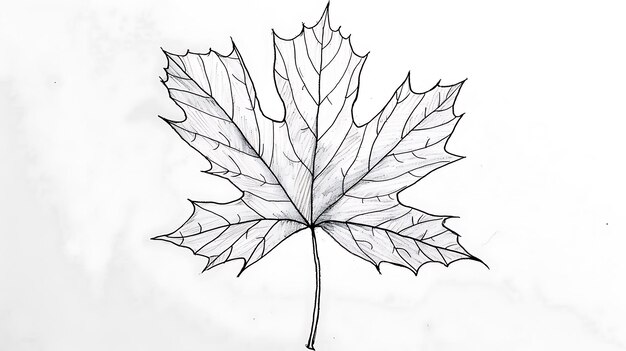 Photo a drawing of a leaf that has a leaf drawn on it