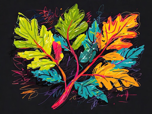 a drawing of a leaf with the word  autumn  on it