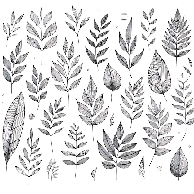 a drawing of leaves and plants with the word quot autumn quot