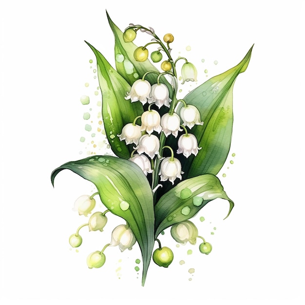 A drawing of lily of the valley